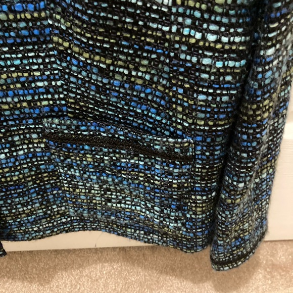 JM Collection tweed blue jacket - Picture 4 of 5